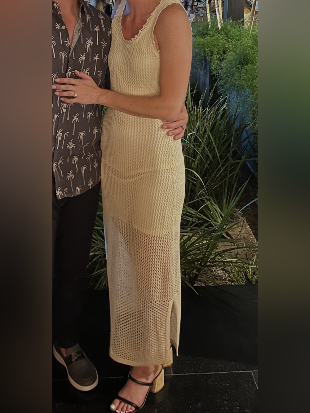 Francesca's Collections Cream Crochet Maxi Dress - Picture 7 of 7